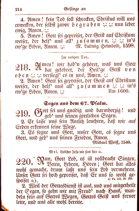 Evangelisch-Lutherisches Gesang-Buch: worin die gebräuchlichsten alten Kirchen-Lieder Dr. M. Lutheri und anderer reinen lehrer und zeugen Gottes, zur Befoerderung der wahren ... (2. verm. Aus.) page 215