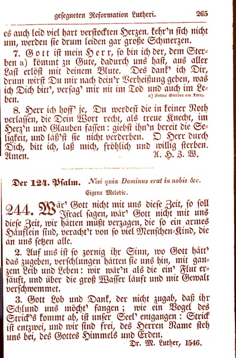 Evangelisch-Lutherisches Gesang-Buch: worin die gebräuchlichsten alten Kirchen-Lieder Dr. M. Lutheri und anderer reinen lehrer und zeugen Gottes, zur Befoerderung der wahren ... (2. verm. Aus.) page 266