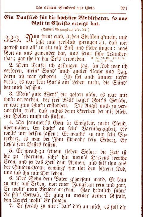 Evangelisch-Lutherisches Gesang-Buch: worin die gebräuchlichsten alten Kirchen-Lieder Dr. M. Lutheri und anderer reinen lehrer und zeugen Gottes, zur Befoerderung der wahren ... (2. verm. Aus.) page 372
