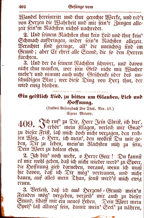 Evangelisch-Lutherisches Gesang-Buch: worin die gebräuchlichsten alten Kirchen-Lieder Dr. M. Lutheri und anderer reinen lehrer und zeugen Gottes, zur Befoerderung der wahren ... (2. verm. Aus.) page 463