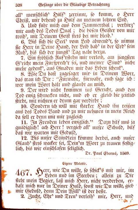 Evangelisch-Lutherisches Gesang-Buch: worin die gebräuchlichsten alten Kirchen-Lieder Dr. M. Lutheri und anderer reinen lehrer und zeugen Gottes, zur Befoerderung der wahren ... (2. verm. Aus.) page 529