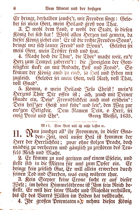 Evangelisch-Lutherisches Gesang-Buch: worin die gebräuchlichsten alten Kirchen-Lieder Dr. M. Lutheri und anderer reinen lehrer und zeugen Gottes, zur Befoerderung der wahren ... (2. verm. Aus.) page 8
