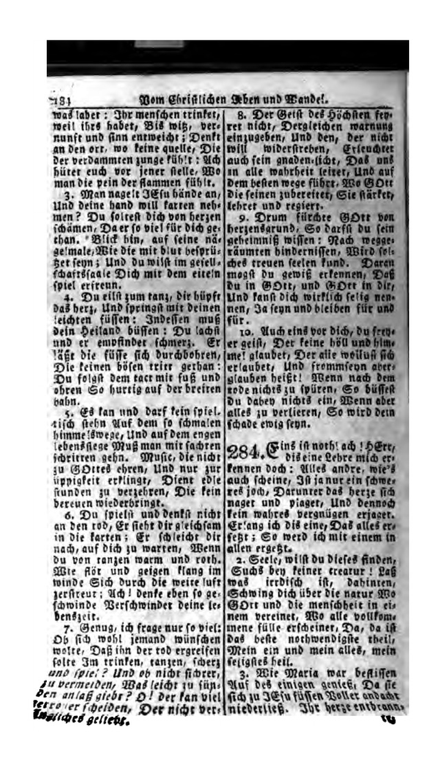 Erbauliche Lieder-Sammlung: zum gottestdienstlichen Gebrauch in den Vereinigten Evangelische-Lutherischen Gemeinen in Pennsylvanien und den benachbarten Staaten (Die Achte verm. ... Aufl.) page 186