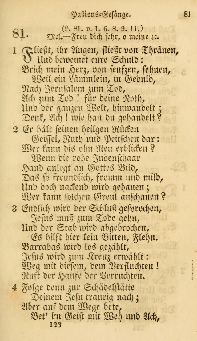 Evangelische Lieder-Sammlung: genommen aus der Liedersammlung und dem Gemeinschaftlichen Gesangbuch in den evanglischen Gemeinen page 123