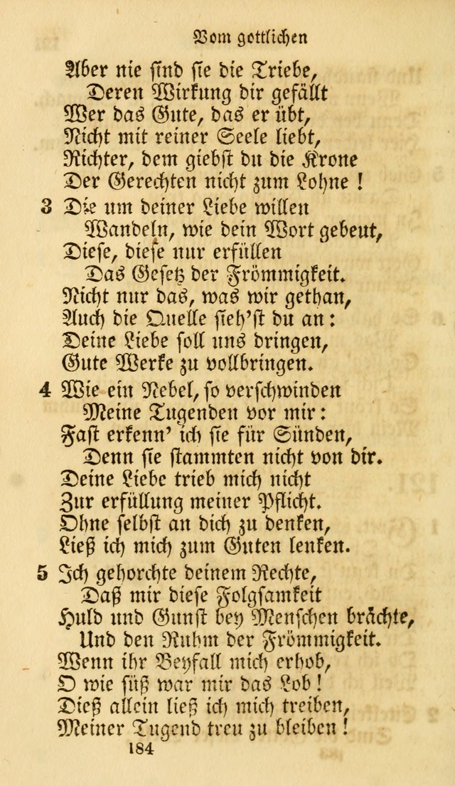 Evangelische Lieder-Sammlung: genommen aus der Liedersammlung und dem Gemeinschaftlichen Gesangbuch in den evanglischen Gemeinen page 184