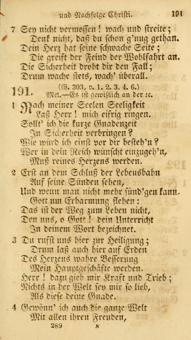 Evangelische Lieder-Sammlung: genommen aus der Liedersammlung und dem Gemeinschaftlichen Gesangbuch in den evanglischen Gemeinen page 289