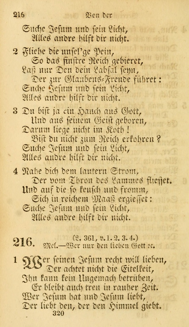 Evangelische Lieder-Sammlung: genommen aus der Liedersammlung und dem Gemeinschaftlichen Gesangbuch in den evanglischen Gemeinen page 320