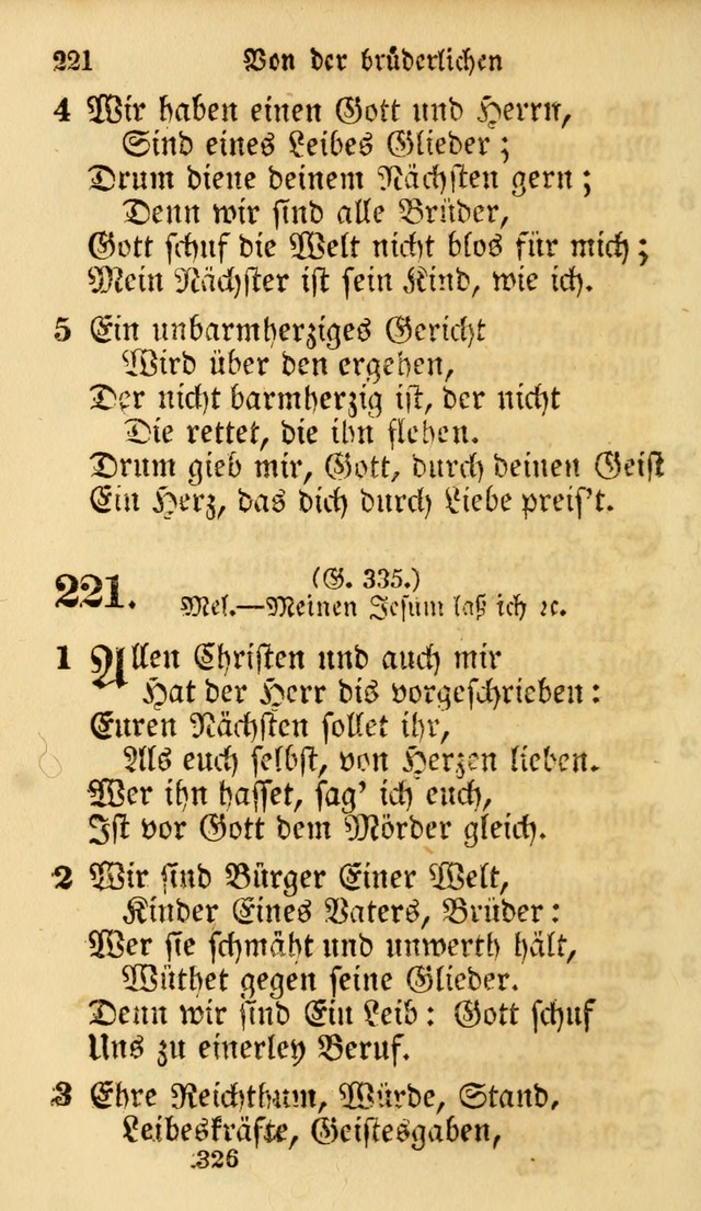 Evangelische Lieder-Sammlung: genommen aus der Liedersammlung und dem Gemeinschaftlichen Gesangbuch in den evanglischen Gemeinen page 326