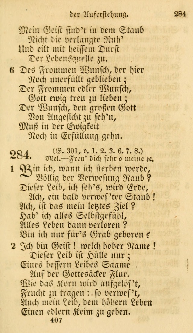 Evangelische Lieder-Sammlung: genommen aus der Liedersammlung und dem Gemeinschaftlichen Gesangbuch in den evanglischen Gemeinen page 407