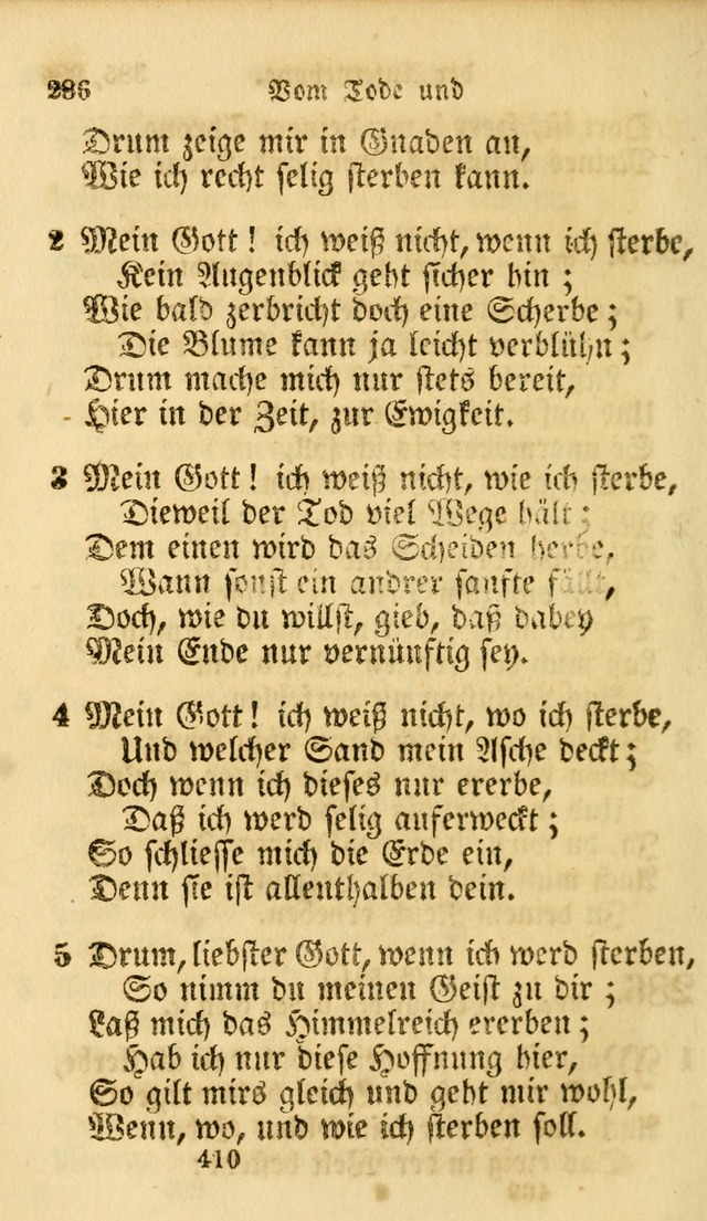 Evangelische Lieder-Sammlung: genommen aus der Liedersammlung und dem Gemeinschaftlichen Gesangbuch in den evanglischen Gemeinen page 410