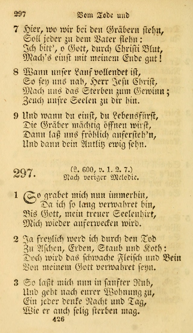 Evangelische Lieder-Sammlung: genommen aus der Liedersammlung und dem Gemeinschaftlichen Gesangbuch in den evanglischen Gemeinen page 426