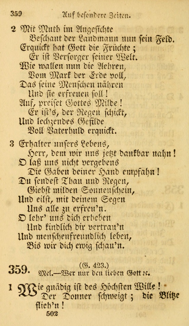 Evangelische Lieder-Sammlung: genommen aus der Liedersammlung und dem Gemeinschaftlichen Gesangbuch in den evanglischen Gemeinen page 502