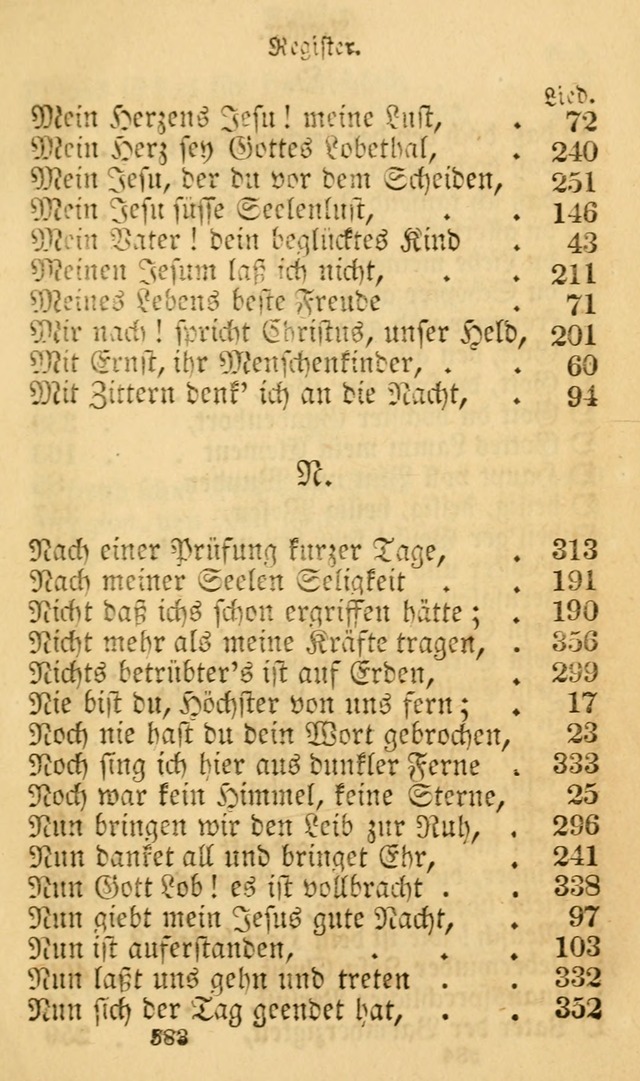 Evangelische Lieder-Sammlung: genommen aus der Liedersammlung und dem Gemeinschaftlichen Gesangbuch in den evanglischen Gemeinen page 583