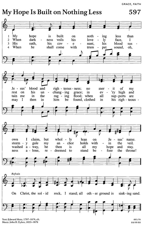 Favorite Hymns of Praise 310. My hope is built on nothing less