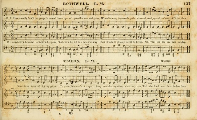 Evangelical Musick: or, The Sacred Minstrel and Sacred Harp United: consisting of a great variety of psalm and hymn tunes, set pieces, anthems, etc. (10th ed) page 137