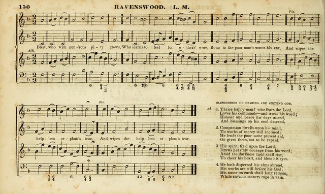 Evangelical Musick: or, The Sacred Minstrel and Sacred Harp United: consisting of a great variety of psalm and hymn tunes, set pieces, anthems, etc. (10th ed) page 150