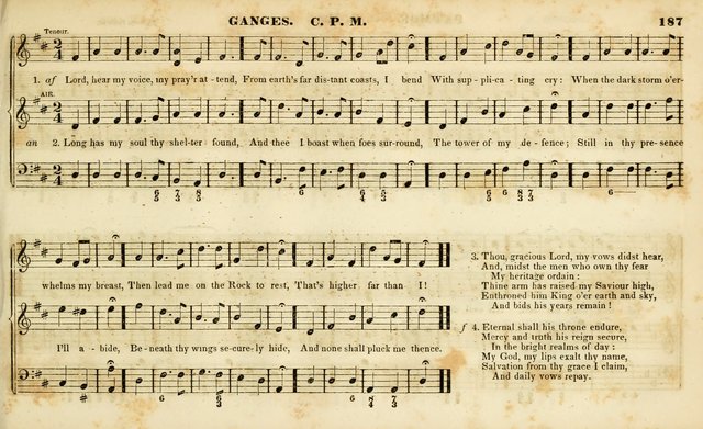 Evangelical Musick: or, The Sacred Minstrel and Sacred Harp United: consisting of a great variety of psalm and hymn tunes, set pieces, anthems, etc. (10th ed) page 187