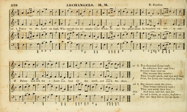 Evangelical Musick: or, The Sacred Minstrel and Sacred Harp United: consisting of a great variety of psalm and hymn tunes, set pieces, anthems, etc. (10th ed) page 198