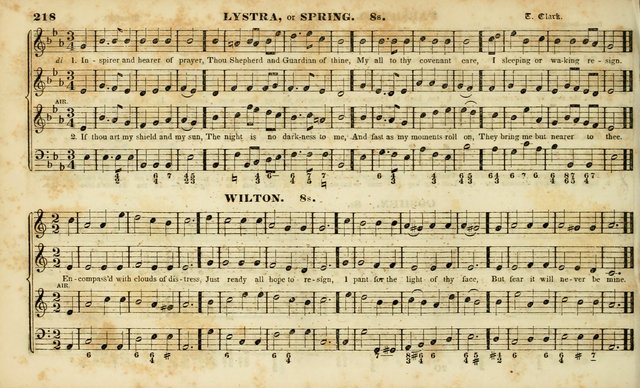Evangelical Musick: or, The Sacred Minstrel and Sacred Harp United: consisting of a great variety of psalm and hymn tunes, set pieces, anthems, etc. (10th ed) page 218