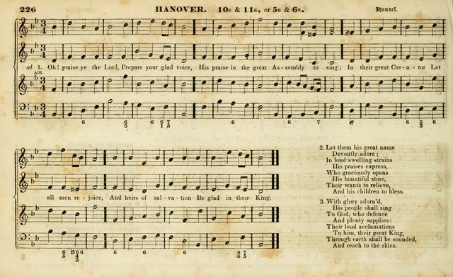 Evangelical Musick: or, The Sacred Minstrel and Sacred Harp United: consisting of a great variety of psalm and hymn tunes, set pieces, anthems, etc. (10th ed) page 226
