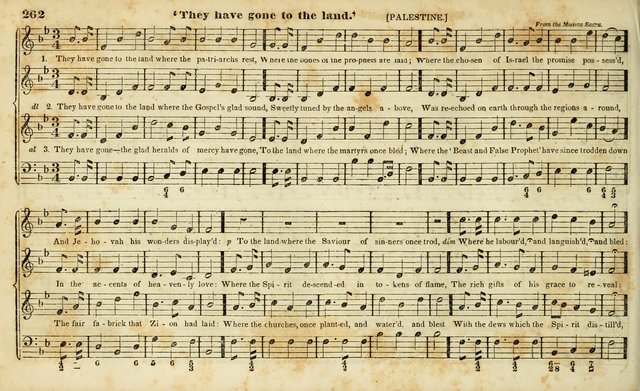 Evangelical Musick: or, The Sacred Minstrel and Sacred Harp United: consisting of a great variety of psalm and hymn tunes, set pieces, anthems, etc. (10th ed) page 262