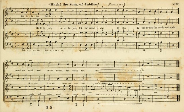 Evangelical Musick: or, The Sacred Minstrel and Sacred Harp United: consisting of a great variety of psalm and hymn tunes, set pieces, anthems, etc. (10th ed) page 297