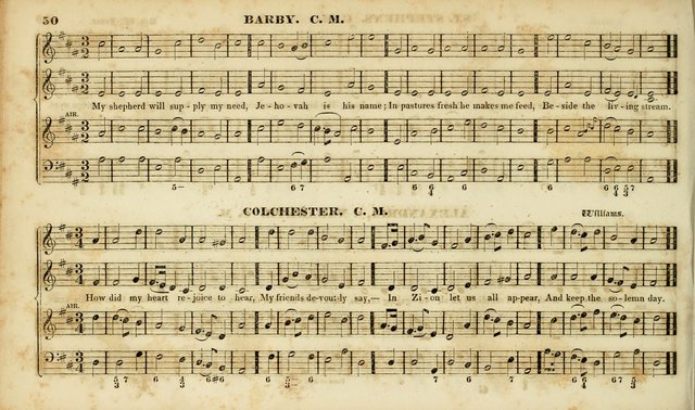 Evangelical Musick: or, The Sacred Minstrel and Sacred Harp United: consisting of a great variety of psalm and hymn tunes, set pieces, anthems, etc. (10th ed) page 50
