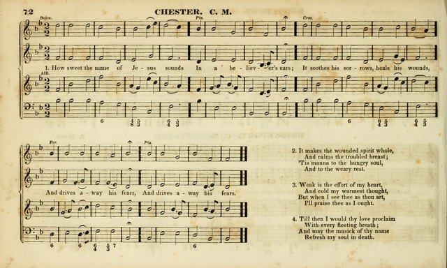Evangelical Musick: or, The Sacred Minstrel and Sacred Harp United: consisting of a great variety of psalm and hymn tunes, set pieces, anthems, etc. (10th ed) page 72