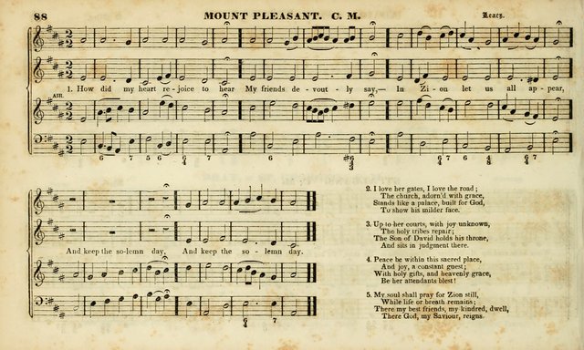 Evangelical Musick: or, The Sacred Minstrel and Sacred Harp United: consisting of a great variety of psalm and hymn tunes, set pieces, anthems, etc. (10th ed) page 88