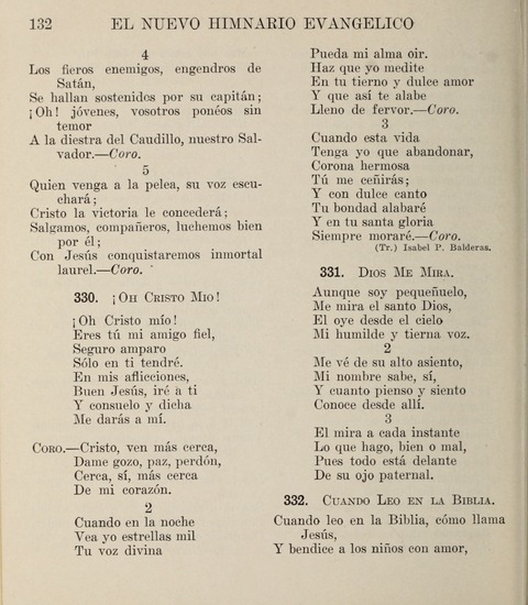 El Nuevo Himnario Evangelico para el uso de las Iglesias Evangelicas de Habla Espanol en Todo el Mundo page 132