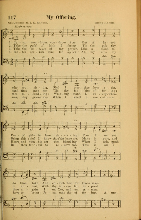 Echoes of Paradise: a choice collection of Christian hymns suitable for Sabbath schools and all other departments of religious work page 115
