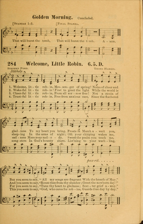 Echoes of Paradise: a choice collection of Christian hymns suitable for Sabbath schools and all other departments of religious work page 285