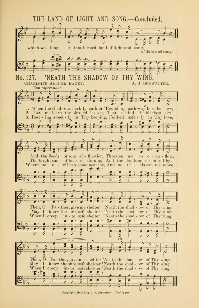 Exalted Praise: a twentieth century collection of sacred hymns for the church, Sunday school, and devotional meetings page 127