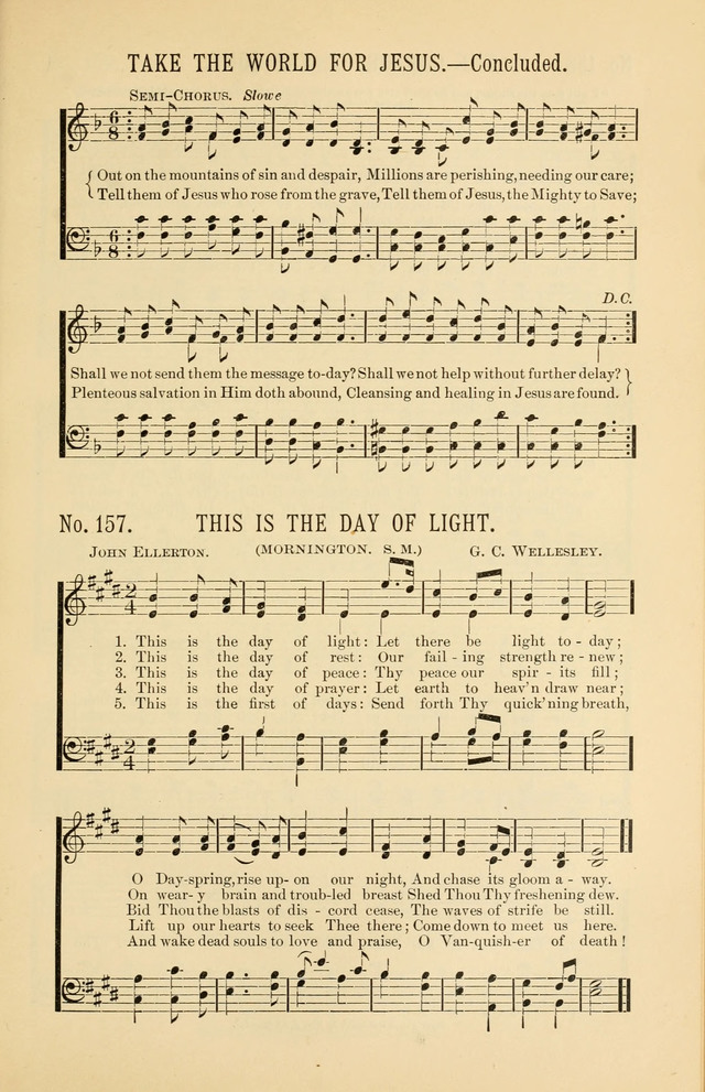 Exalted Praise: a twentieth century collection of sacred hymns for the church, Sunday school, and devotional meetings page 157