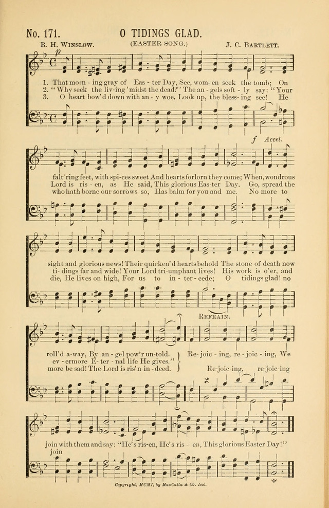 Exalted Praise: a twentieth century collection of sacred hymns for the church, Sunday school, and devotional meetings page 171
