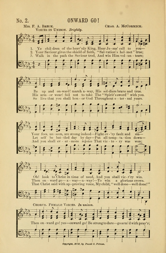 Exalted Praise: a twentieth century collection of sacred hymns for the church, Sunday school, and devotional meetings page 2