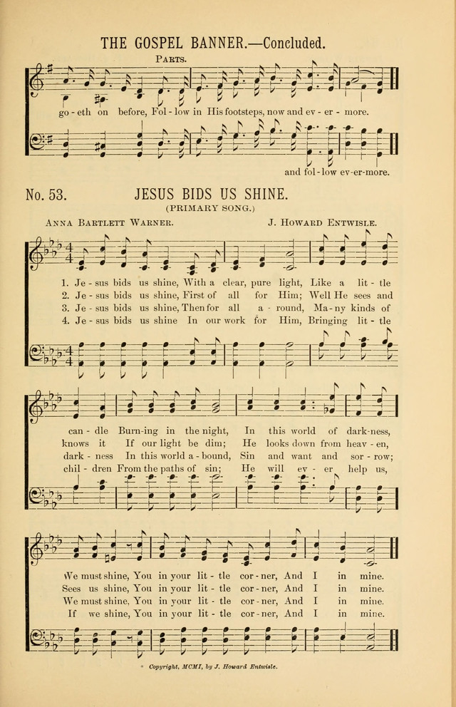 Exalted Praise: a twentieth century collection of sacred hymns for the church, Sunday school, and devotional meetings page 53