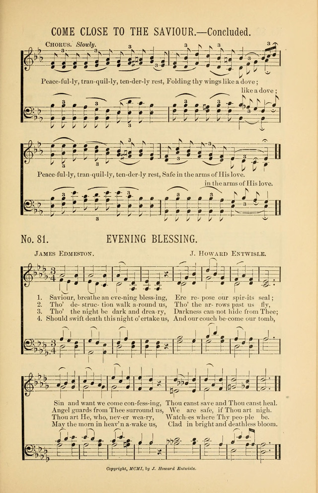 Exalted Praise: a twentieth century collection of sacred hymns for the church, Sunday school, and devotional meetings page 81