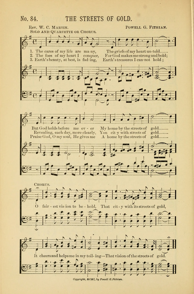 Exalted Praise: a twentieth century collection of sacred hymns for the church, Sunday school, and devotional meetings page 84