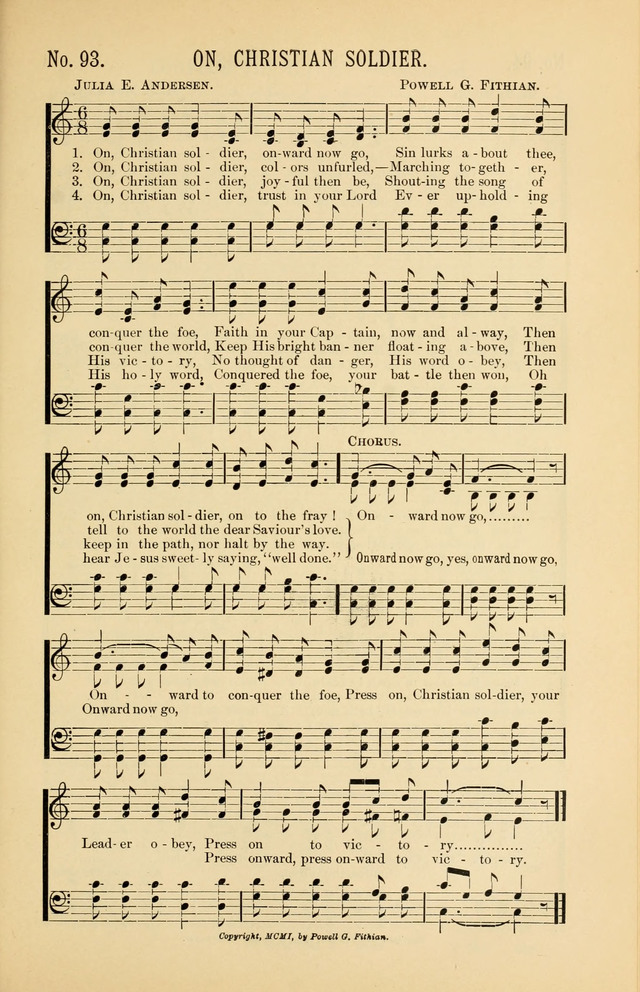 Exalted Praise: a twentieth century collection of sacred hymns for the church, Sunday school, and devotional meetings page 93