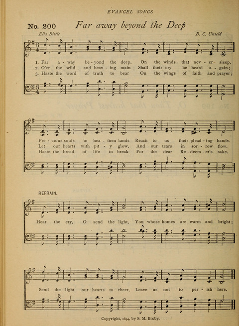Evangel Songs: words and music, suitable for all services of sacred song page 166