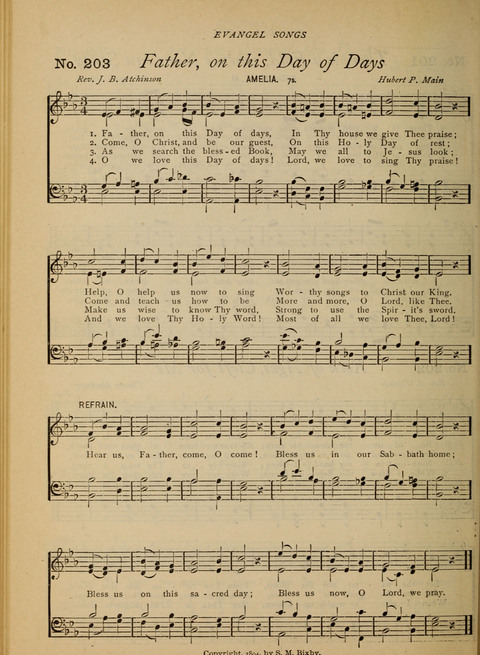 Evangel Songs: words and music, suitable for all services of sacred song page 168
