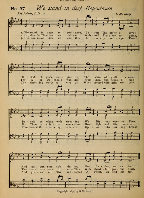 Evangel Songs: words and music, suitable for all services of sacred song page 22