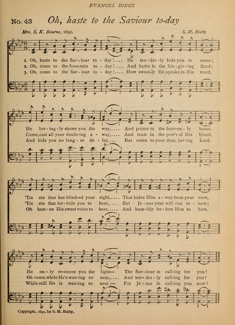 Evangel Songs: words and music, suitable for all services of sacred song page 35