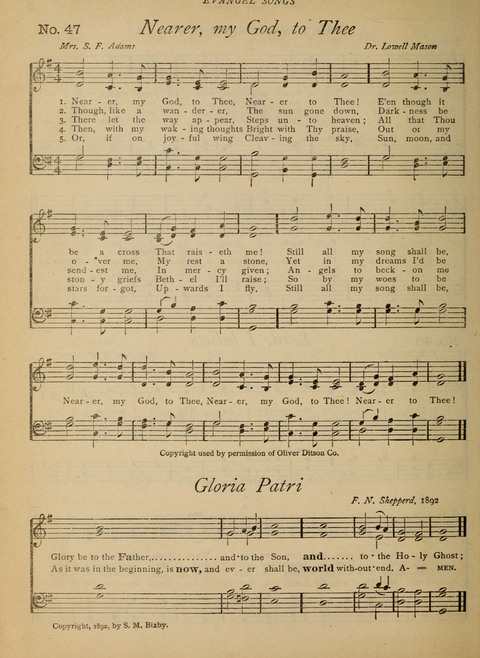 Evangel Songs: words and music, suitable for all services of sacred song page 38