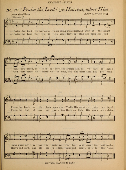 Evangel Songs: words and music, suitable for all services of sacred song page 65