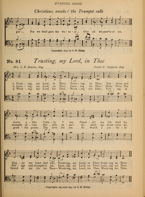 Evangel Songs: words and music, suitable for all services of sacred song page 67