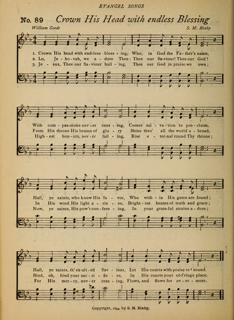 Evangel Songs: words and music, suitable for all services of sacred song page 74