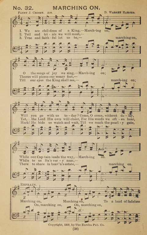The Eureka Star: An Excellent Collection of Sacred Songs suitable for all Christian Work and Worship page 36