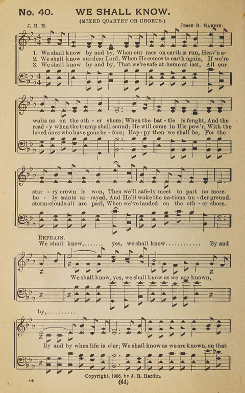 The Eureka Star: An Excellent Collection of Sacred Songs suitable for all Christian Work and Worship page 44